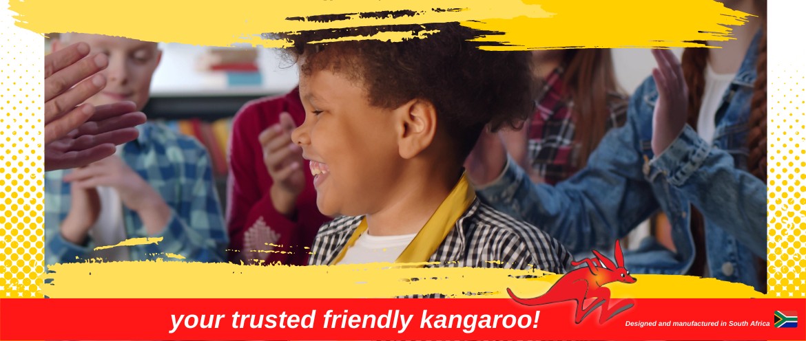 Young boy winning a school award